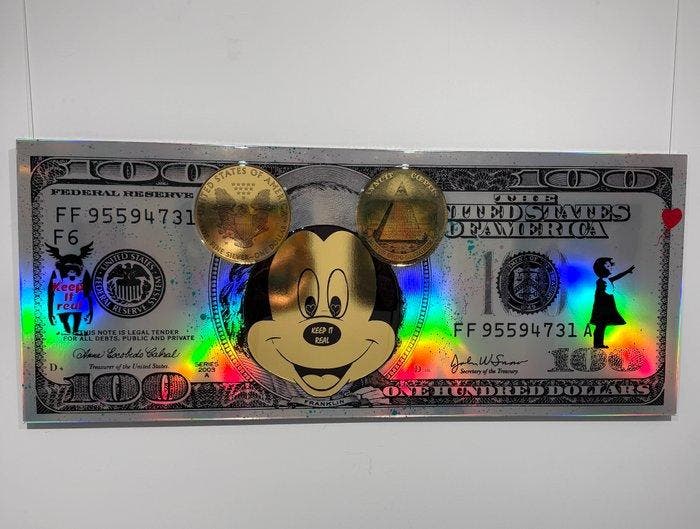 Van Apple - Banksy Mouse - XXL Masterpiece, Antiek en Kunst, Kunst | Designobjecten