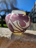 Emile Gallé - Vaas - Glas - Vaasschilderij Art Nouveau, Antiek en Kunst