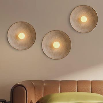 Nordic Wabi-Sabi Wandlamp Rond - Sfeervolle Resin Sconce voo, Verzenden, Nieuw