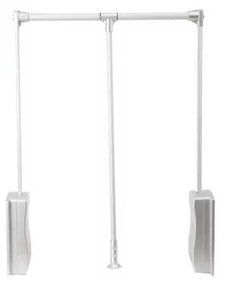 Uittrekbare kledingroede 51–66 cm – garderobelift zilver, Verzenden, Nieuw