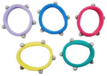 Haarelastieken - Endless - Bollen - Zilver Multicolor - Set, Nieuw