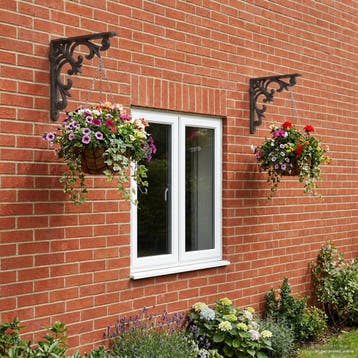 vidaXL Wandplank Beugels 2 st Antiek Bruin 14,5 x 14,5 x 3, Verzenden, Nieuw