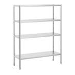 GGM Gastro | Rvs rek PREMIUM - 1400x500mm - met 4 schappen |, Verzenden