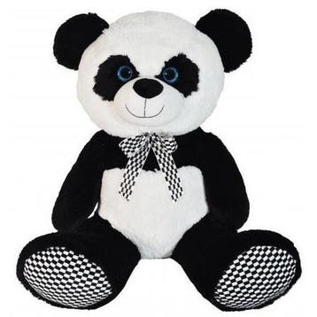 Grote pluche panda knuffel - beer - 70 cm - strikje, Verzenden, Nieuw