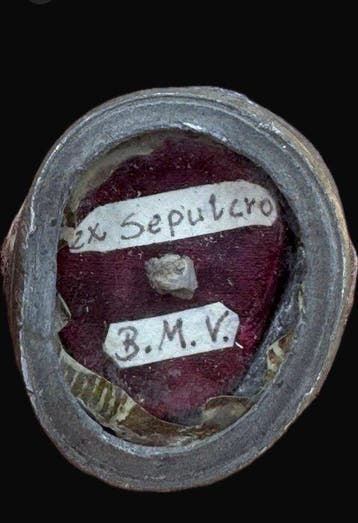 Reliekhouder - Relikwie - metaal - 1850-1900 - Maagd Maria