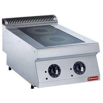 Diamond Inductie Kookplaat | 2 Zones Top | 400v | 400x700x25, Ophalen of Verzenden, Nieuw in verpakking