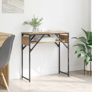vidaXL Consoletafel Artisan Eiken Bewerkt hout 75x30x75cm, Verzenden, Nieuw