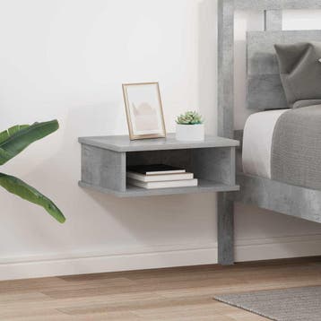 vidaXL Nachtkastje 2 st Beton Grijs 40 x 31 x 15 cm Bewerkt, Minder dan 45 cm, Verzenden, Nieuw, Minder dan 55 cm