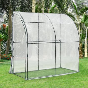 [en.casa] Tuinkas Juta kweekkas 100x200x215 cm transparant, Verzenden, Nieuw
