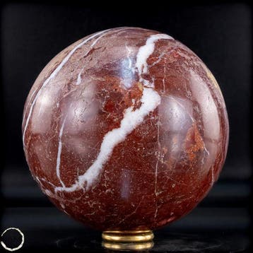 Natuurlijke zeldzame rode jaspis-kwarts Sphere, Himalaya-