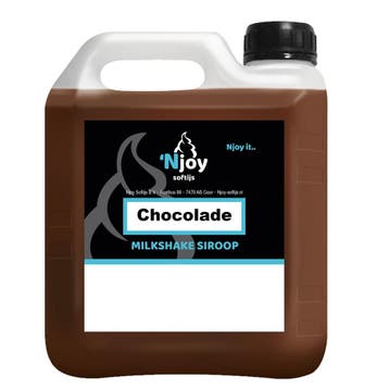 Njoy Milkshake Siroop Chocolade (2 liter), Verzenden, Nieuw