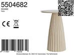 2dekans | Light & Living Bijzettafel Veglia - Zand - Ø45cm -, Ophalen of Verzenden, Zo goed als nieuw