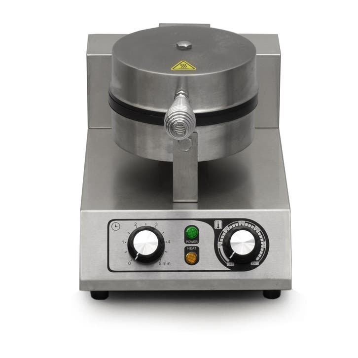 HCB Wafelijzer - ronde wafels - timer - 230V - RVS, Zakelijke goederen, Horeca | Keukenapparatuur, Verzenden