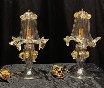 Zanchi - Lamp - Meer - Muranoglas - Een paar tafellampen