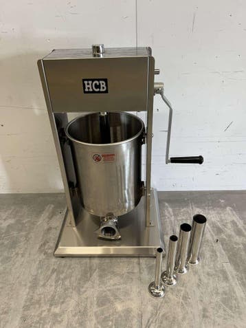 HCB RVS Verticale vulbus stopbus worstvuller 10 liter Horeca, Ophalen of Verzenden, Nieuw in verpakking