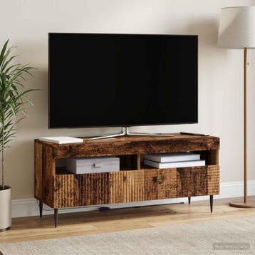vidaXL LED tv-meubel HAARLEM 100 x 35 x 43 cm Oud hout, Minder dan 50 cm, Verzenden, Nieuw, Minder dan 100 cm