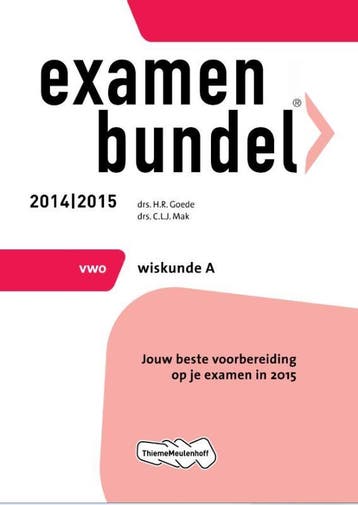 Wiskunde A / Vwo 2014/2015 / Examenbundel - H.R. Goede, Boeken, Schoolboeken, Verzenden, Gelezen, H.R. Goede