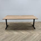 verstelbaar bureau vv elektra 200x100 cm, licht eiken -, Ophalen of Verzenden, In hoogte verstelbaar, Gebruikt