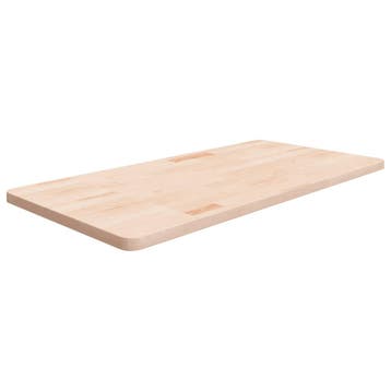 vidaXL Wastafelblad 100x50x2,5 cm onbehandeld massief, Verzenden, Nieuw, Bruin