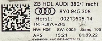 Audi A3 8Y LED Rechter achterlicht rechts 8Y0945308, Auto-onderdelen, Ophalen, Gebruikt, Audi