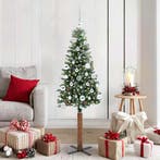 vidaXL Slanke Kerstboom Groen 150 cm PVC en massief, Diversen, Kerst, Verzenden, Nieuw