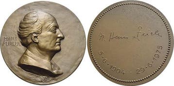 Bronze-medaille Personenmedaille Furler, Hans 1904 Lahr +..., Verzenden