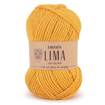 DROPS Lima Uni Colour - 2923 oker - Wol Garen, Ophalen of Verzenden, Nieuw