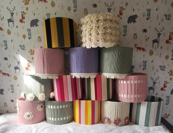 Lampenkap div kleuren NEW, handgemaakt, Tafellamp, Rond, Nieuw