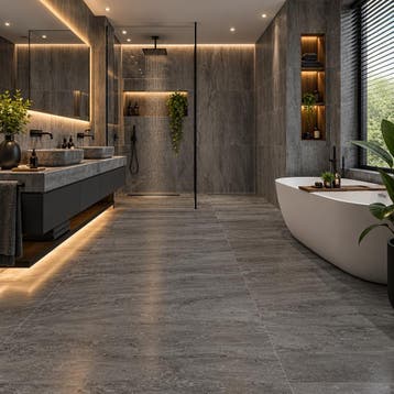 Travertino Dark Grey Matt R11 60x120 | ACTIE €24,95/m², Nieuw