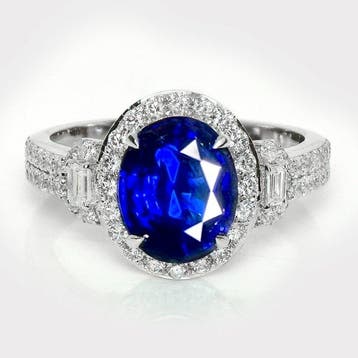 Zonder minimumprijs - Ring - 14 karaat IGI 3,15 ct Deep, Nieuw