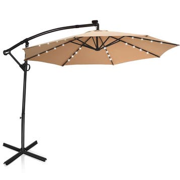 2dekans | Coast Vrijstaande parasol met LED-verlichting -, Ophalen of Verzenden, Zo goed als nieuw