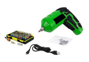 Set van schroef- en boormachine op USB plus grote set bits, Ophalen of Verzenden, Nieuw