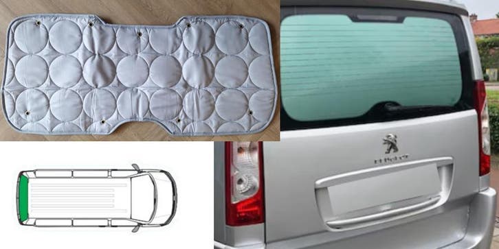 Raamdeken Peugeot Expert, Citroen Jumpy, Fiat Achterklep, Caravans en Kamperen, Kampeeraccessoires, Nieuw, Ophalen of Verzenden