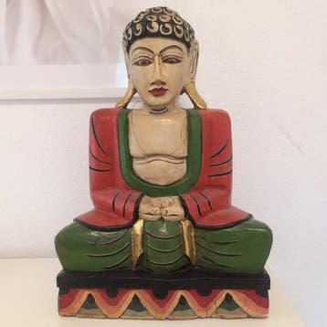 Grote Boeddha houten figuur Bali Indonesië – met de hand