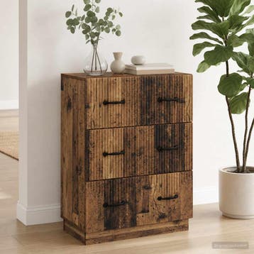 vidaXL Ladenkast Oud hout 66 x 34,5 x 87 cm Bewerkt hout, Verzenden, Nieuw