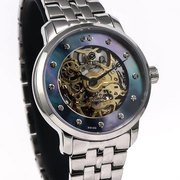 Catena - Skeleton Automatic Diamond Swiss Watch - CAD025-AM, Nieuw