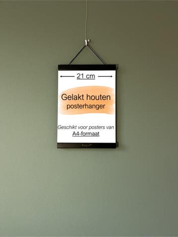 Posterhanger A4-formaat (21 cm) Zwart gelakt, Ophalen of Verzenden, Nieuw