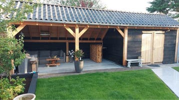 ALL-IN DEAL - Drentse kapschuur met schuur 9x4m €9266!, Ophalen of Verzenden, Nieuw, Veranda