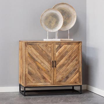 Dressoir Mangohout Sabia 100 cm, Verzenden, Nieuw, Overige houtsoorten, Industriële meubels