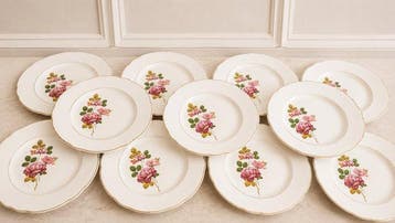 Keller & Guérin Luneville - 11 assiettes à dessert entremet