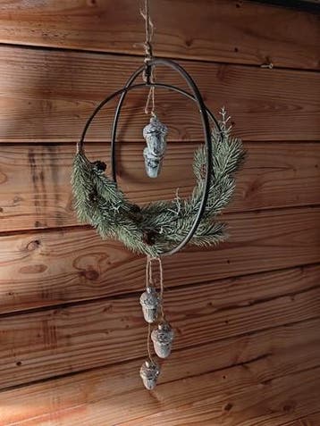 Metalen Frame Ring in ring movable Zwart 25 cm, Ophalen of Verzenden, Nieuw