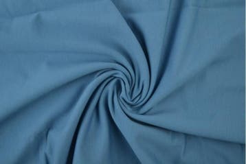 10 meter french terry - Staalblauw, Hobby en Vrije tijd, Stoffen en Lappen, Blauw, 120 cm of meer, Ophalen of Verzenden, Katoen