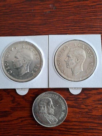 Zuid-Afrika. George VI. 5 Shillings-1 Rand 1948-1966 (Lot of