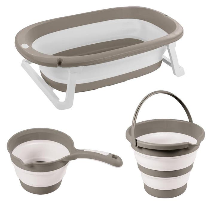 Dolu Steengrijs 3-delige Opvouwbare Badset, Kinderen en Baby's, Badjes en Verzorging, Nieuw, Verzenden