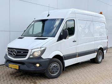 Zakelijke Lease |  Mercedes-Benz Sprinter 519 3.0 190PK, Stof, Gebruikt, Zwart, Wit