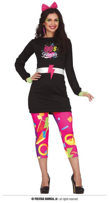 80s Disco Kostuum Lena Dames, Kleding | Dames, Ophalen of Verzenden, Nieuw