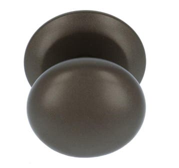 Voordeurknop BASICS LB65V Vast op rozet donker brons, Verzenden, Nieuw