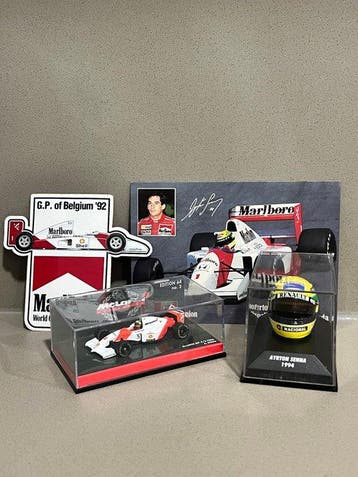Minichamps 1:64 & 1:8 - Modelauto (4) - Lot of Ayrton Senna, Nieuw