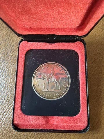 Canada. 1 Dollar 1973 Mounted Police 23,32g (.500) Silber