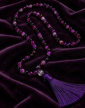 Elegante Amethist Tasbih / Misbaha – Paarse natuurlijke